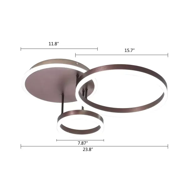 Lámpara LED de techo de 112 W, para salón, regulable, LED, geométrica, redonda, de metal, para techo, con mando a distancia, 3000 K - 6500 K Lámpara LED de techo de 112 W, para salón, regulable, LED, geométrica, redonda, de metal, para techo, con mando a distancia, 3000 K - 6500 K