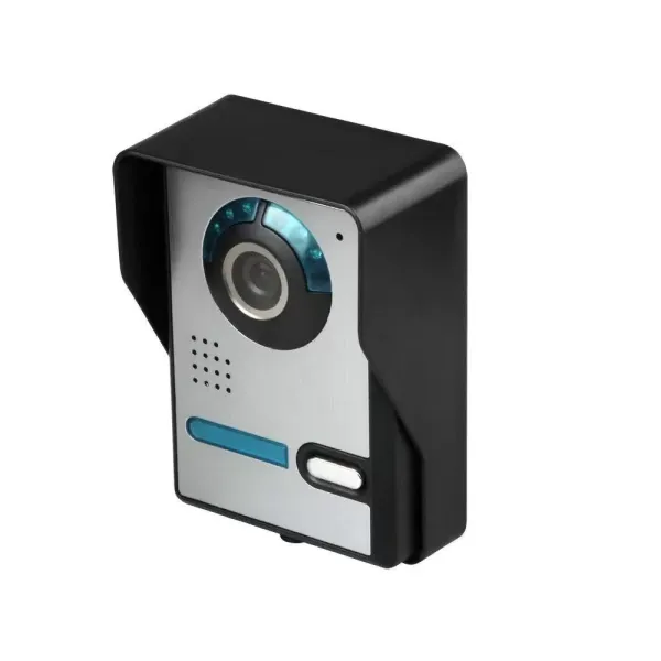 Interfono de puerta de 7 pulgadas con infrarrojos y visión nocturna, con 2 monitores, timbre de audio, interfono visual, IP65