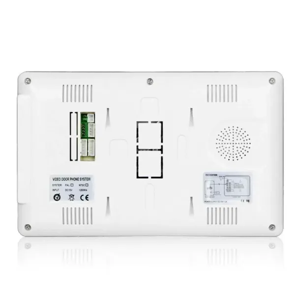 Interfono de puerta de 7 pulgadas con infrarrojos y visión nocturna, con 2 monitores, timbre de audio, interfono visual, IP65