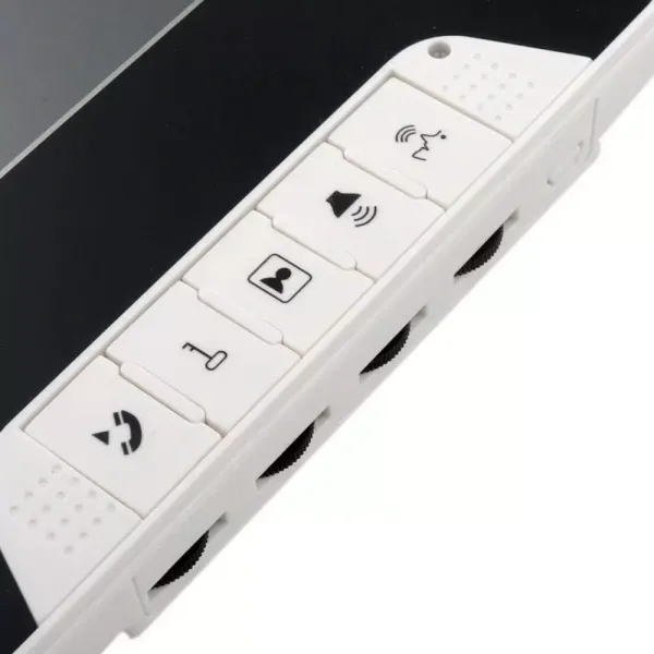 Interfono de puerta de 7 pulgadas con infrarrojos y visión nocturna, con 2 monitores, timbre de audio, interfono visual, IP65