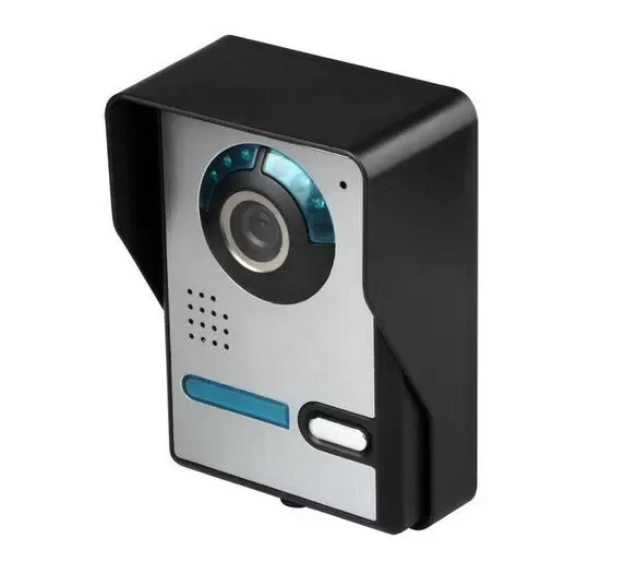 Interfono de puerta de 7 pulgadas con infrarrojos y visión nocturna, con 2 monitores, timbre de audio, interfono visual, IP65