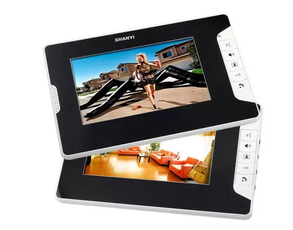 Interfono de puerta de 7 pulgadas con infrarrojos y visión nocturna, con 2 monitores, timbre de audio, interfono visual, IP65