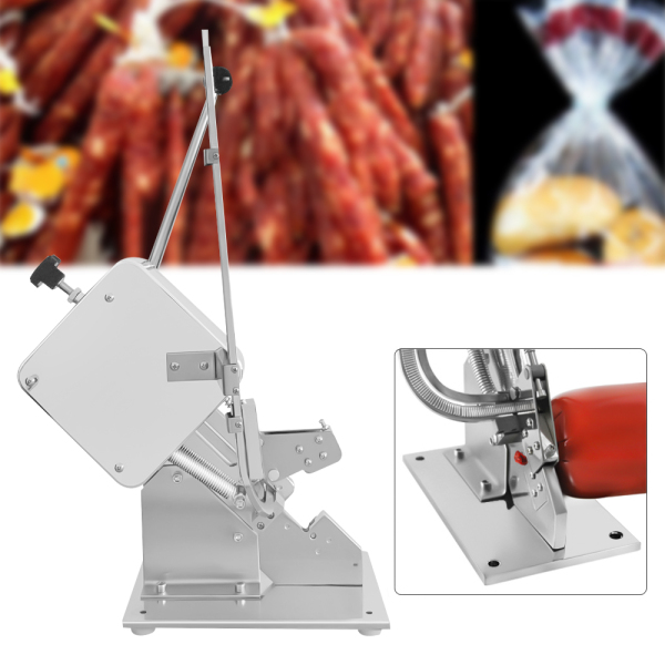 Máquina de sellado de acero inoxidable Sellador manual en forma de U para el hogar para salchichas Bolsa de plástico Plata Máquina de sellado de acero inoxidable Sellador manual en forma de U para el hogar para salchichas Bolsa de plástico Plata