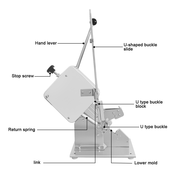 Máquina de sellado de acero inoxidable Sellador manual en forma de U para el hogar para salchichas Bolsa de plástico Plata Máquina de sellado de acero inoxidable Sellador manual en forma de U para el hogar para salchichas Bolsa de plástico Plata