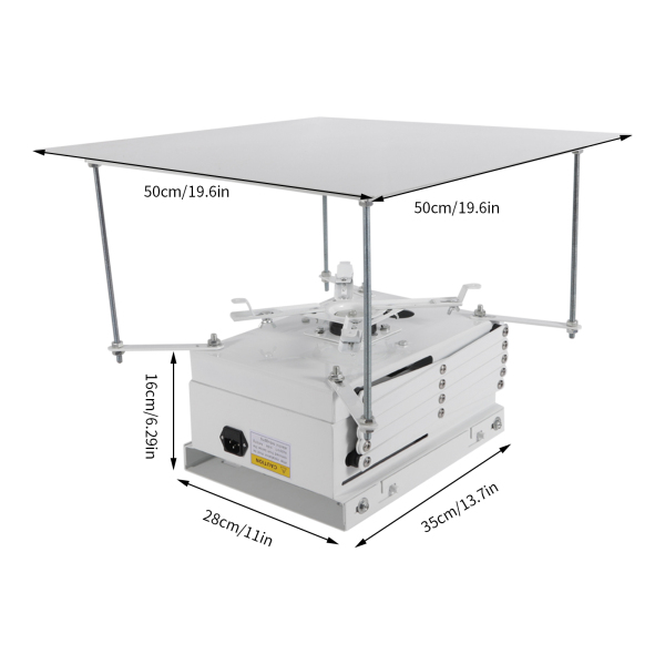 Soporte de techo eléctrico para proyector de 100 cm de elevación con mando a distancia y carga máxima de 10 kg Soporte de techo eléctrico para proyector de 100 cm de elevación con mando a distancia y carga máxima de 10 kg