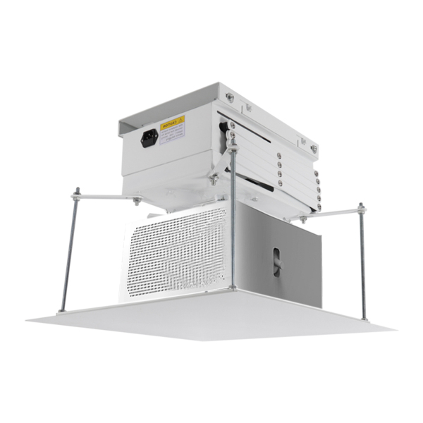 Soporte de techo eléctrico para proyector de 100 cm de elevación con mando a distancia y carga máxima de 10 kg