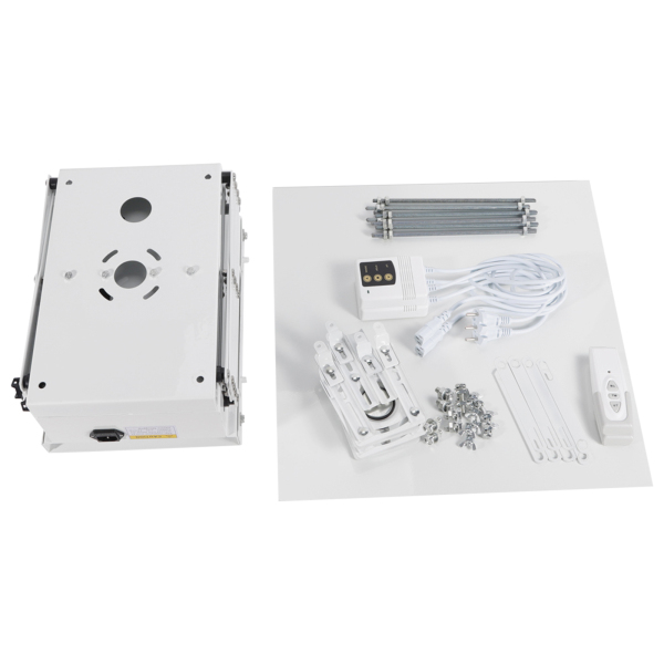 Soporte de techo eléctrico para proyector de 100 cm de elevación con mando a distancia y carga máxima de 10 kg Soporte de techo eléctrico para proyector de 100 cm de elevación con mando a distancia y carga máxima de 10 kg