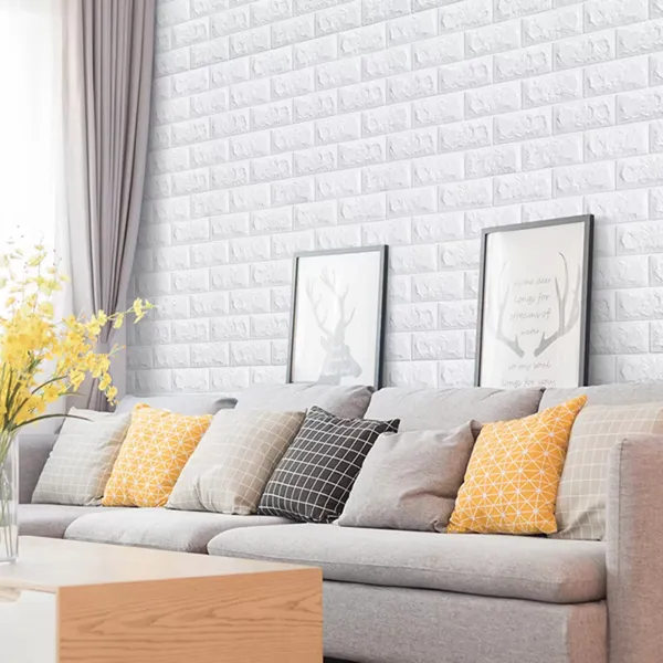 Papel pintado autoadhesivo 3D para pared de salón, paneles de pared autoadhesivos, 10 unidades