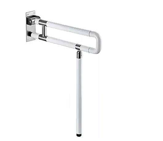 Asidero de seguridad antideslizante para el baño, de acero inoxidable,  (blanco, 75 cm)