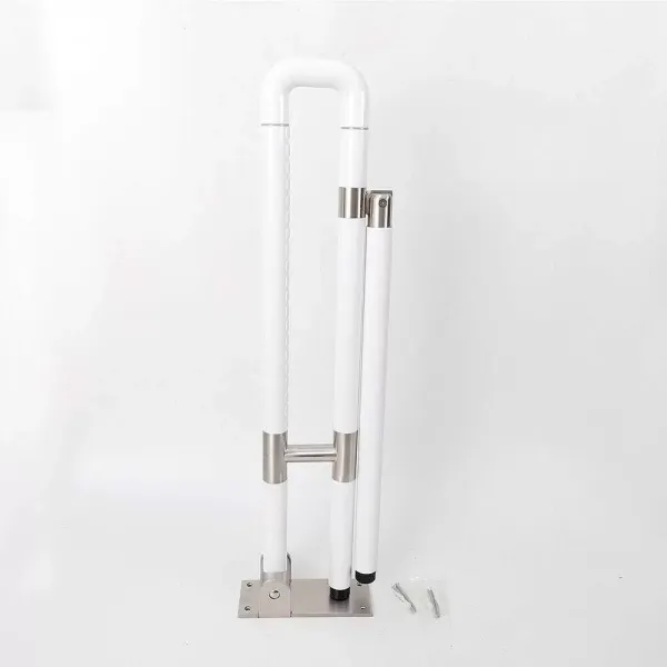 Asidero de seguridad antideslizante para el baño, de acero inoxidable,  (blanco, 75 cm)