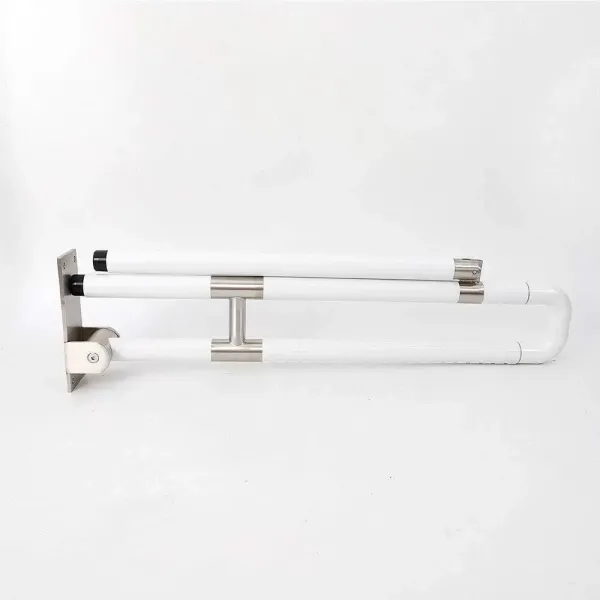Asidero de seguridad antideslizante para el baño, de acero inoxidable,  (blanco, 75 cm)