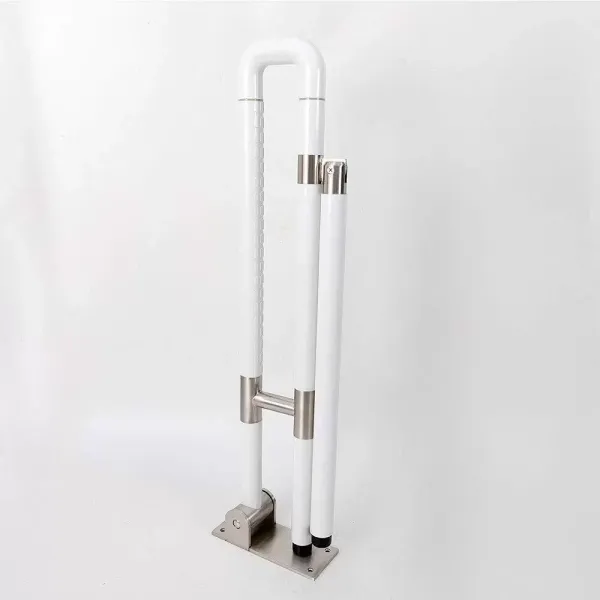 Asidero de seguridad antideslizante para el baño, de acero inoxidable,  (blanco, 75 cm)