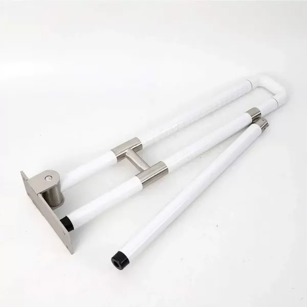 Asidero de seguridad antideslizante para el baño, de acero inoxidable,  (blanco, 75 cm)