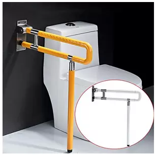 Asidero plegable para personas mayores, mango de acero antideslizante de seguridad, barras de asidero para inodoro y baño