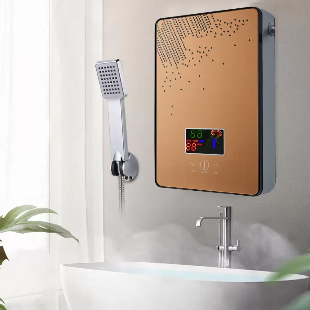 Calentador de Agua, Calentador de Agua Sin Tanque, Calentador de Agua Eléctrico, de Bajo Consumo, 220 V 6500 W.