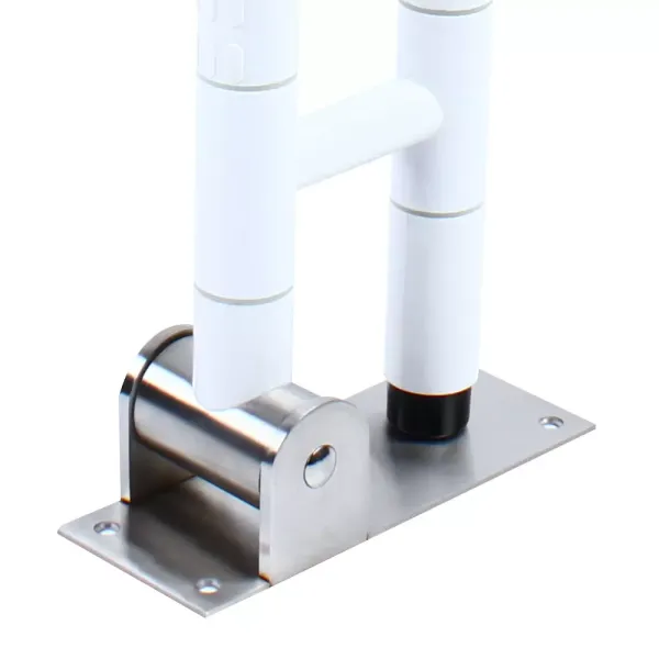 Asa de soporte para inodoro de 60 cm, asa plegable, ayuda para levantarse, asa de soporte para pasamanos de inodoro (blanco)