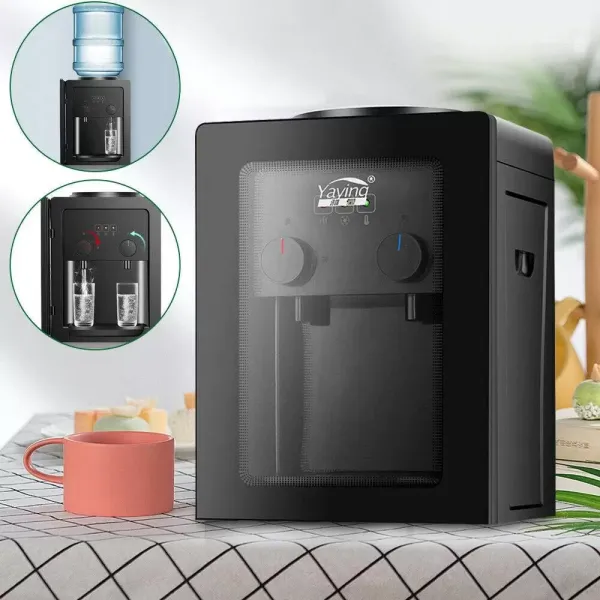 Dispensador de agua caliente de 550 W, dispensador de agua fría/caliente de escritorio, máquina de agua
