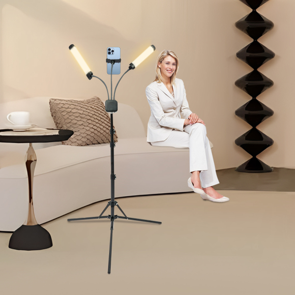 Lámpara de extensión de pestañas USB flexible con temperatura de color y brillo ajustables, para maquillaje con iluminación óptima (40 W, 220 V)
