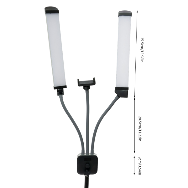 Lámpara de extensión de pestañas USB flexible con temperatura de color y brillo ajustables, para maquillaje con iluminación óptima (40 W, 220 V)