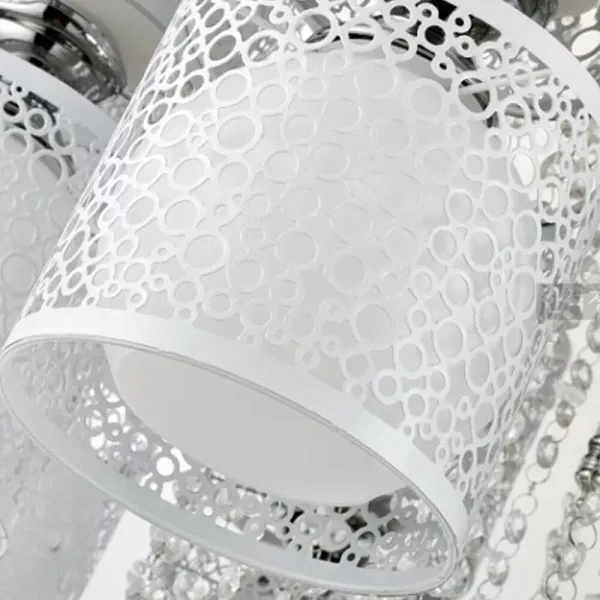 8 Flama Cristal Candelero Moderna Lustre Lámpara de techo transparente con control remoto