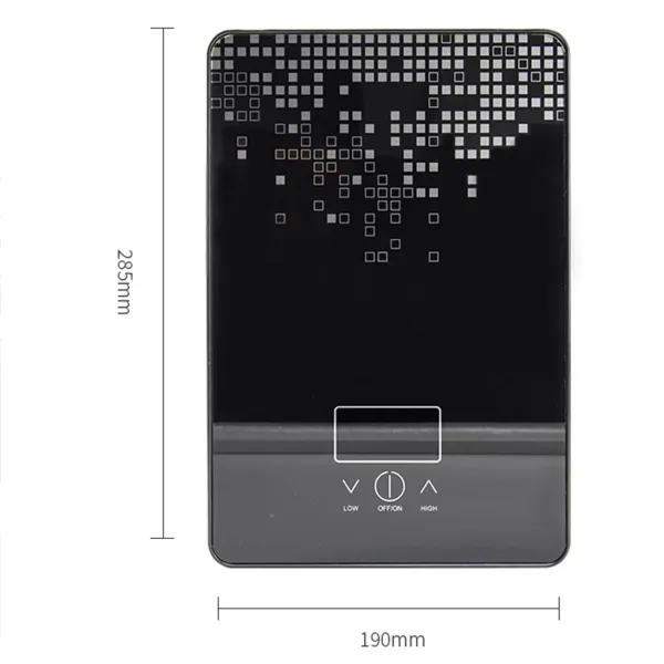 Calentador de agua de 6,5 kW, pantalla digital, calentador de agua instantáneo electrónico