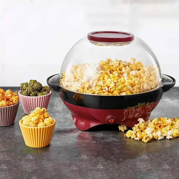 CNCEST Máquina para hacer palomitas en casa, 5 l, antiadherente, eficiente, silenciosa