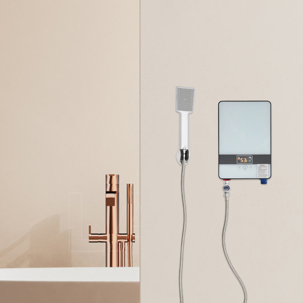 Calentador de agua electrónico de 220 V, 6500W, LED pantalla de visualización, 0-55℃