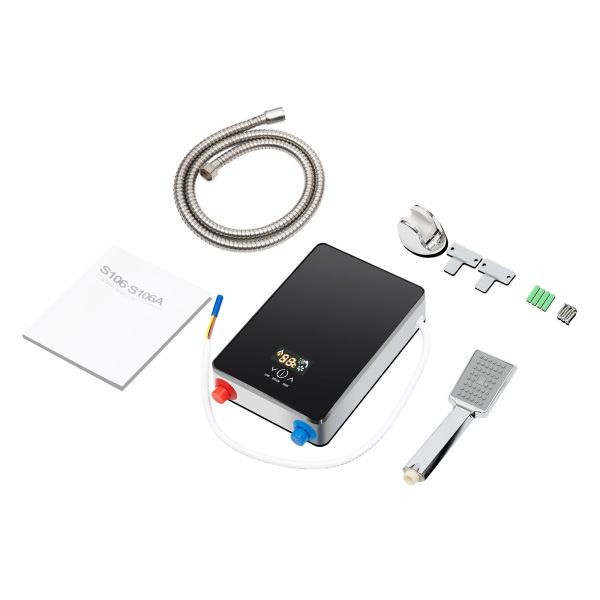 Calentador de agua eléctrico instantáneo para baño, 220 V, máx55 ℃, 6500 W, sin depósito, pantalla digital