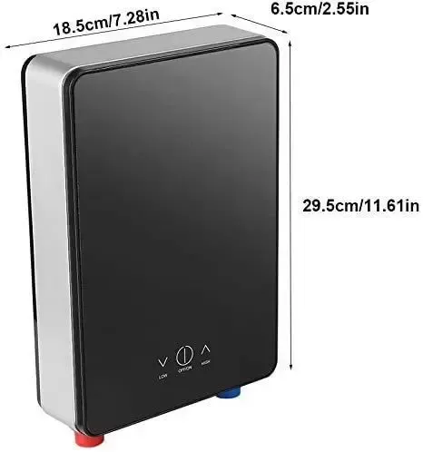 Calentador de agua eléctrico instantáneo para baño, 220 V, máx55 ℃, 6500 W, sin depósito, pantalla digital Calentador de agua eléctrico instantáneo para baño, 220 V, máx55 ℃, 6500 W, sin depósito, pantalla digital