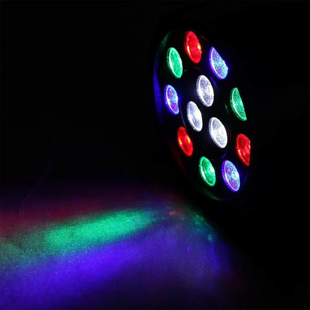 Juego de 4 luces de escenario LED RGB   luz de escenario profesional para Bares Fiesta Discoteca Espectáculo Disco DJ partido