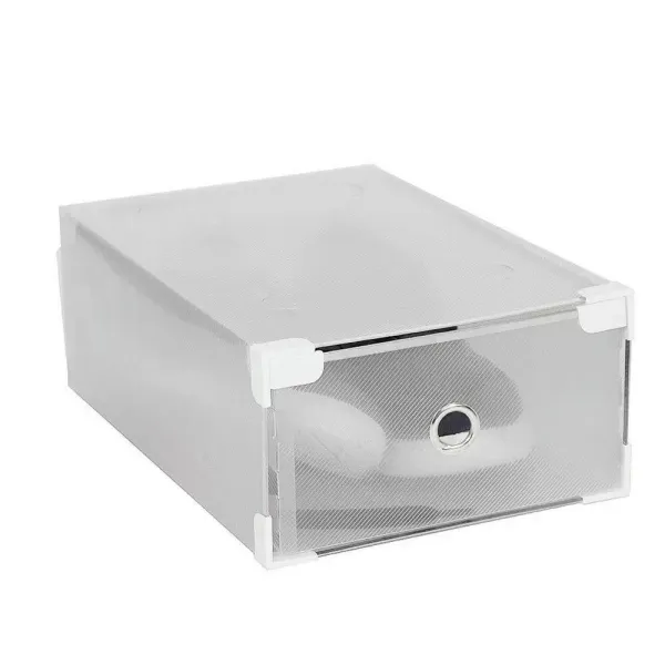 24 Caja para Zapatos con Cajones Transparentes Hecho de PP Caja de Almacenamiento de Zapatos para Artículos Pequeños y Libros Ahorro de Espacio