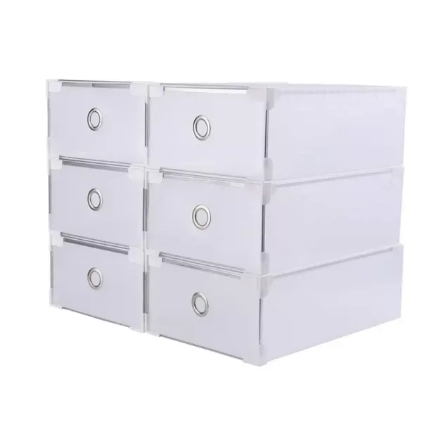 24 Caja para Zapatos con Cajones Transparentes Hecho de PP Caja de Almacenamiento de Zapatos para Artículos Pequeños y Libros Ahorro de Espacio 24 Caja para Zapatos con Cajones Transparentes Hecho de PP Caja de Almacenamiento de Zapatos para Artículos Pequeños y Libros Ahorro de Espacio