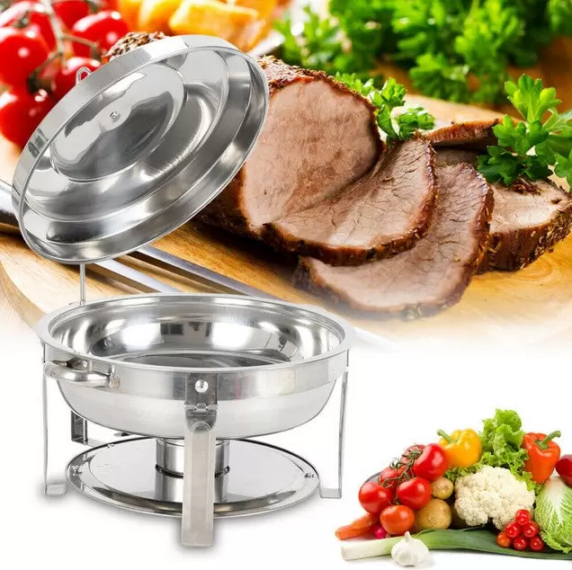 Calentador de alimentos para platos frotadores, recipiente calefactor de acero inoxidable de 7.5L, para catering, bufés y fiestas