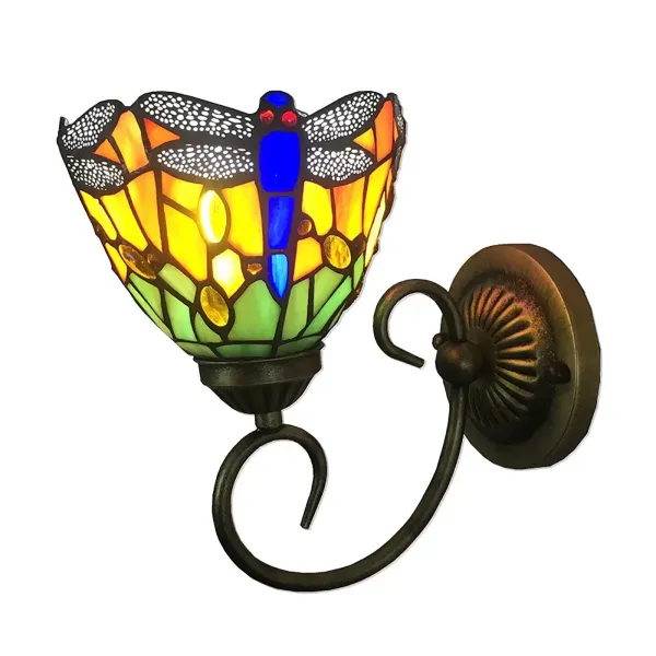 Lámpara de pared LED de cristal multicolor para pasillo