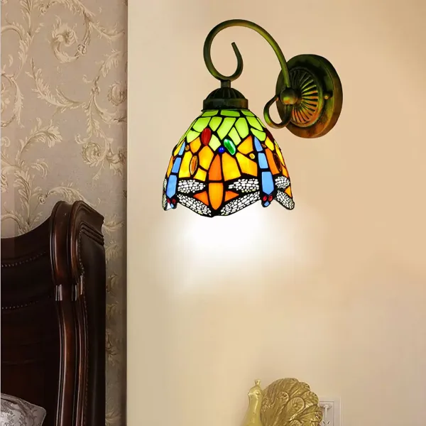Lámpara de pared LED de cristal multicolor para pasillo