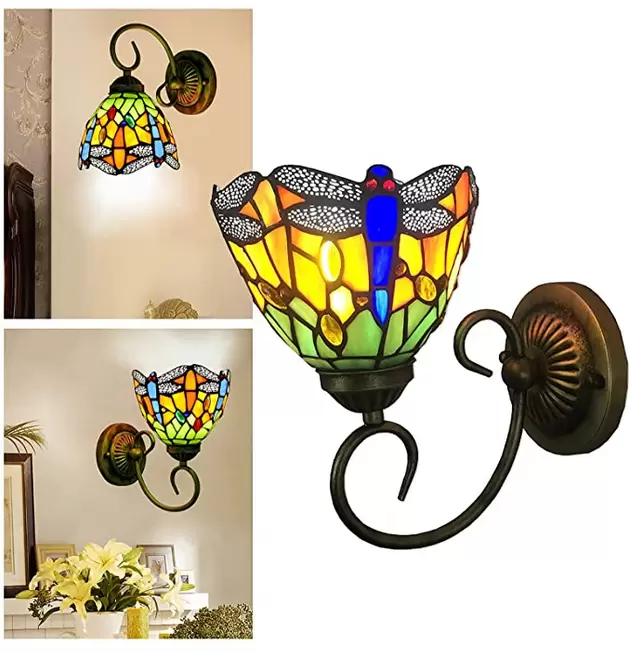 Lámpara de pared LED de cristal multicolor para pasillo