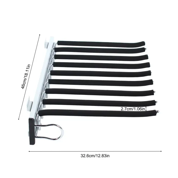 CNCEST Percha extensible de acero inoxidable para colgar pantalones, 9 pantalones CNCEST Percha extensible de acero inoxidable para colgar pantalones, 9 pantalones