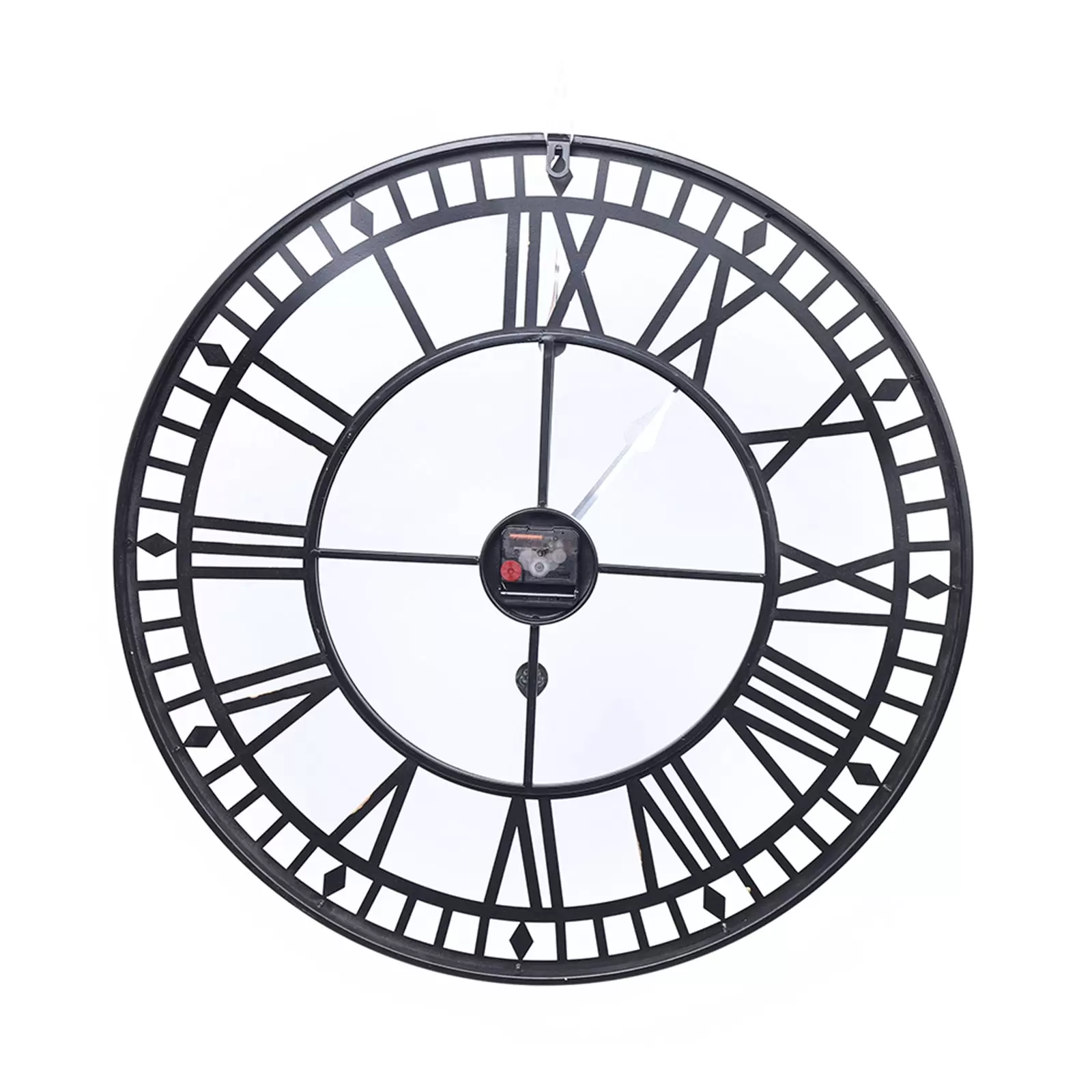 Reloj de pared con diseño de esqueleto, números romanos, 80 cm, de metal, vintage, para cocina, cafetería, hotel, oficina, decoración del hogar