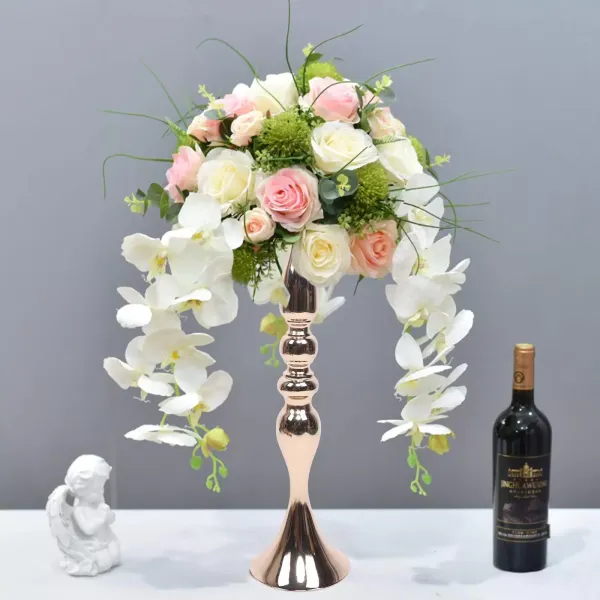 10 candelabros de hierro con revestimiento de hierro de 48,5 cm