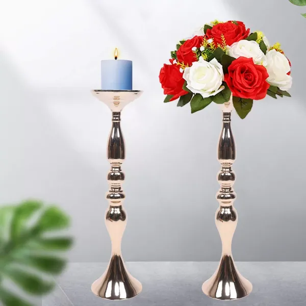 10 candelabros de hierro con revestimiento de hierro de 48,5 cm