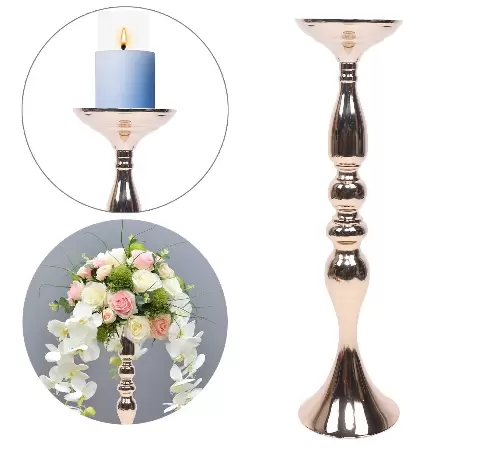 10 candelabros de hierro con revestimiento de hierro de 48,5 cm
