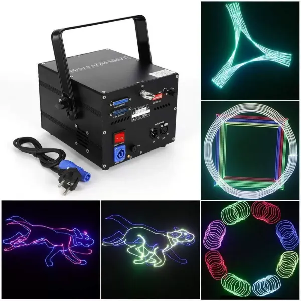 Luz de escenario de animación - 500mW ILDA RGB Efecto a todo color