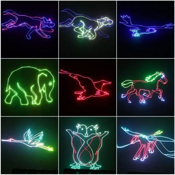 Luz de escenario de animación - 500mW ILDA RGB Efecto a todo color