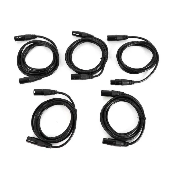 Cable de Señal DMX Cable De Micrófono XLR Cable DMX Negro De 3 Clavijas Cable De Audio