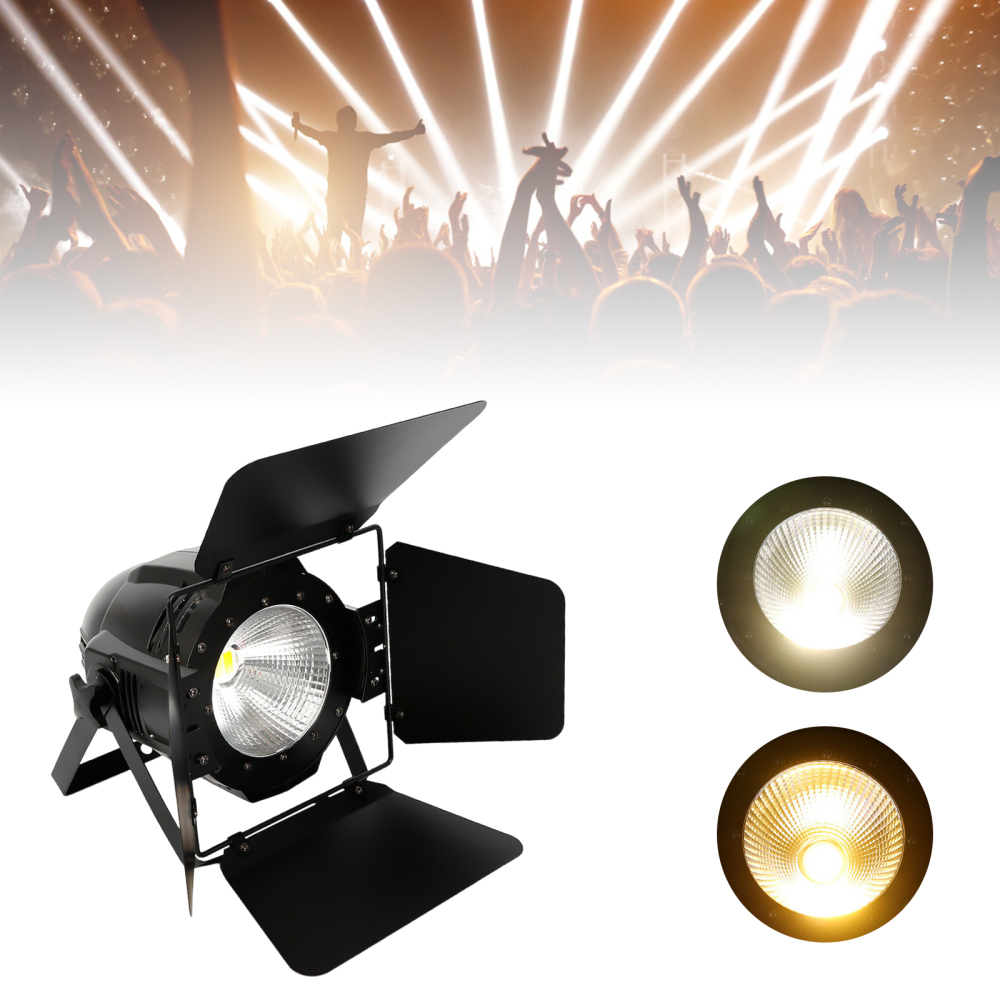 Foco LED 200 W, luz fría para escenarios, 2 en 1, foco COB exterior, luz de teatro, luz blanca cálida, panel de sonido DMX