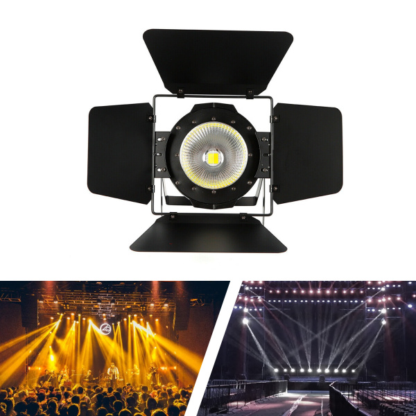 Foco LED 200 W, luz fría para escenarios, 2 en 1, foco COB exterior, luz de teatro, luz blanca cálida, panel de sonido DMX Foco LED 200 W, luz fría para escenarios, 2 en 1, foco COB exterior, luz de teatro, luz blanca cálida, panel de sonido DMX