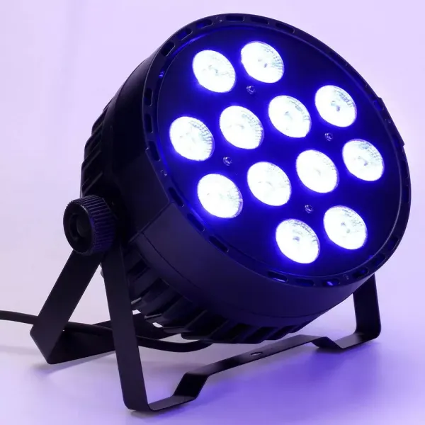 Foco 4 en 1 con efectos de luz de escenario RGBW DMX 512 LED 12 x 10 W para espectáculos, bares, DJ, KTV, discotecas, cumpleaños, fiestas