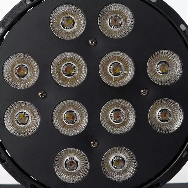 Foco 4 en 1 con efectos de luz de escenario RGBW DMX 512 LED 12 x 10 W para espectáculos, bares, DJ, KTV, discotecas, cumpleaños, fiestas