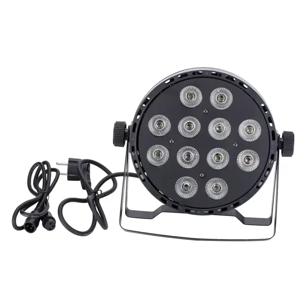 Foco 4 en 1 con efectos de luz de escenario RGBW DMX 512 LED 12 x 10 W para espectáculos, bares, DJ, KTV, discotecas, cumpleaños, fiestas