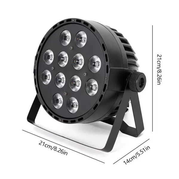 Foco 4 en 1 con efectos de luz de escenario RGBW DMX 512 LED 12 x 10 W para espectáculos, bares, DJ, KTV, discotecas, cumpleaños, fiestas